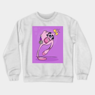 Strange Pink Ballerina Eyeball Monster Crewneck Sweatshirt